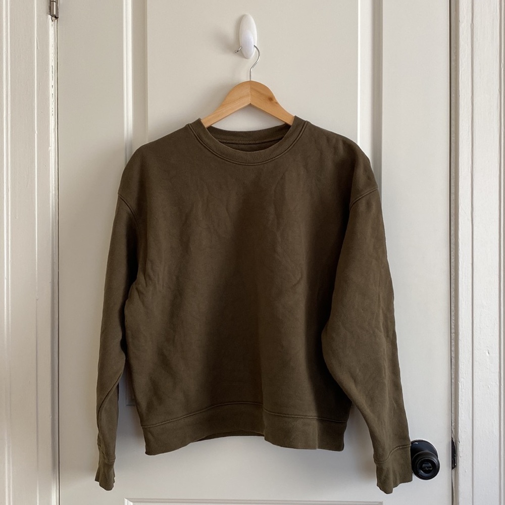 Girlfriend Collective Classic Sweatshirt in Forest | L